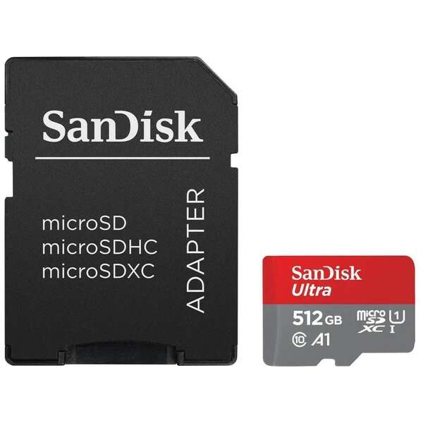 SanDisk SDXC 512GB Ultra Mic.150MB/s A1Class10 UHS-I +Adap SDSQUAC-512G-GN6MA  