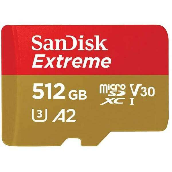 SANDISK SDXC 512GB Extreme micro 190MB/s UHS-I Class10 U3 V30+Ad
