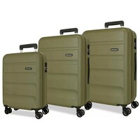 ROLL ROAD FLEX ABS set kofera 3 / 1 sa 4 tockica maslinasto zelena