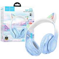 HOCO W42 Cat Ear Crystal Blue Bluetooth Bezicne Slusalice