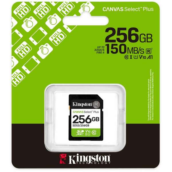 KINGSTON SD 256GB Kingston Canvas SelectPlus gen 3