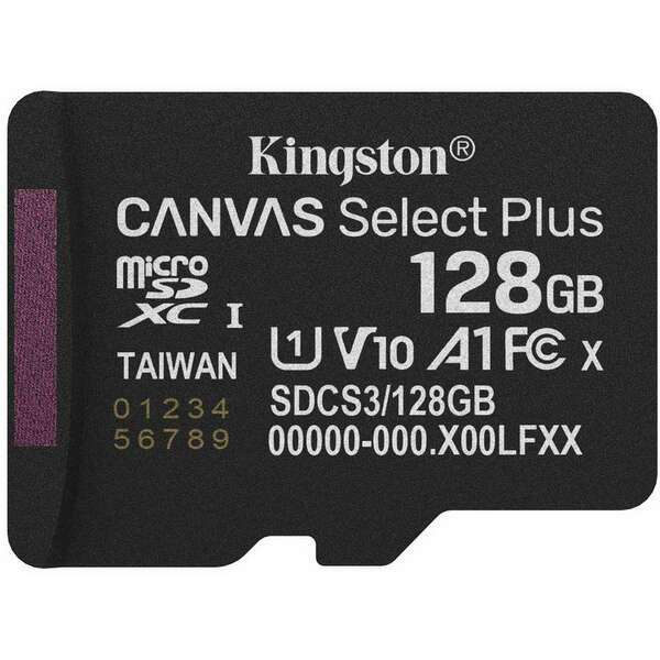 KINGSTON MicroSD 128GB Kingston SelectPlus gen 3 bez adaptera