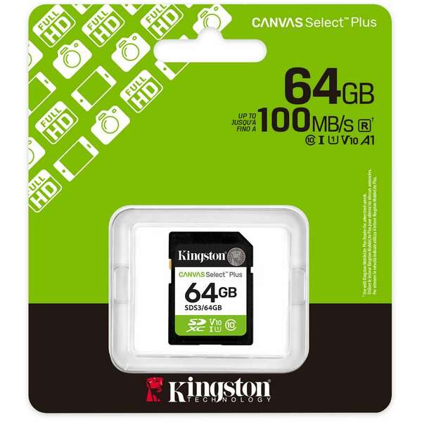KINGSTON SD 64GB Kingston Canvas SelectPlus gen 3