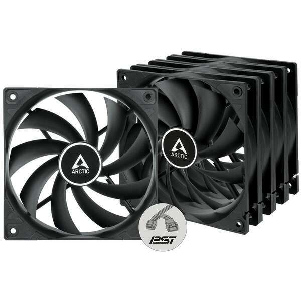 ARCTIC F12 PWM PST 5packc ACFAN00250A 120mm Black