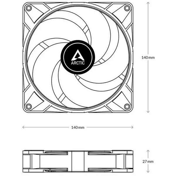 ARCTIC P14 MAX ACFAN00304A 140mm White