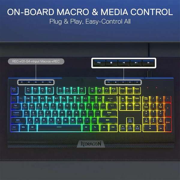 REDRAGON Shiva Lite K525 RGB Gaming Keyboard