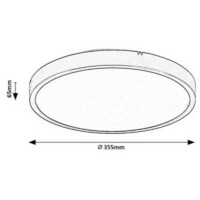 RABALUX Alenzo, LED plafonjera sa daljinskim, dimabilna, 24W, 3000-6000K, 35.5cm, IP44, bela