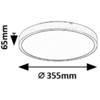 RABALUX Alenzo, LED plafonjera sa daljinskim, dimabilna, 24W, 3000-6000K, 35.5cm, IP44, crna