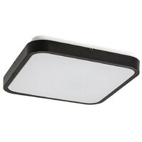 RABALUX Alenzo, LED plafonjera 24W, DIP Switch CCT 3000-600K, 29x29cm, IP44, crna