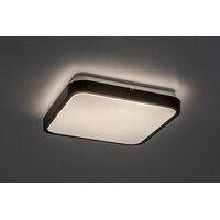 RABALUX Alenzo, LED plafonjera 24W, DIP Switch CCT 3000-600K, 29x29cm, IP44, crna