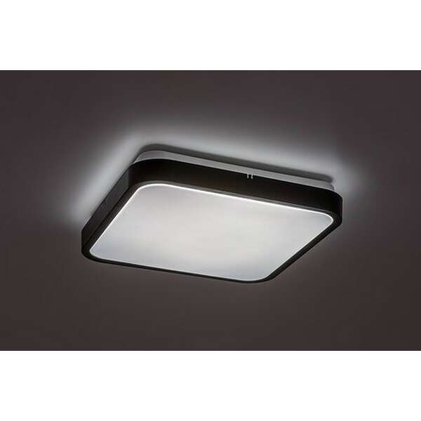 RABALUX Alenzo, LED plafonjera 24W, DIP Switch CCT 3000-600K, 29x29cm, IP44, crna