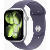 APPLE Watch S11 GPS 46mm Silver Aluminium Case with Purple Fog Sport Band - M / L meva4rk / a
