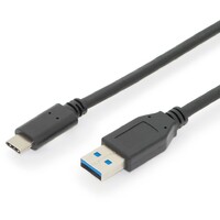 DIGITUS Kabl USB-C na USB-A 1m crni
