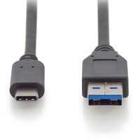 DIGITUS Kabl USB-C na USB-A 1m crni