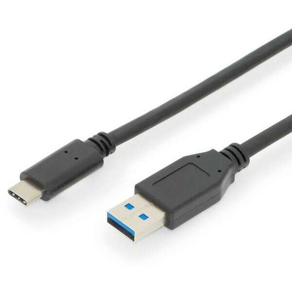 DIGITUS Kabl USB-C na USB-A 1m crni