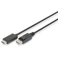 DIGITUS Kabl Display port 1.2 na HDMI2.0 4K 2m crni