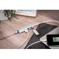 DIGITUS USB hub 4 3.0 porta + Lan adapter
