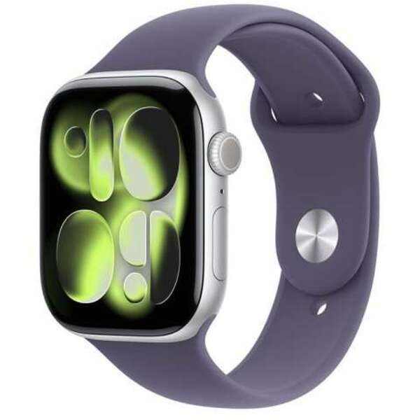APPLE Watch S11 GPS 42mm Silver Aluminium Case with Purple Fog Sport Band - M/L meu74rk/a