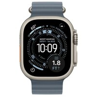 APPLE Watch Ultra 3 Cellular 49mm Natural Titanium Case with Anchor Blue Ocean Band mewh4se/a