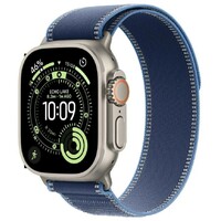 APPLE Watch Ultra 3 Cellular 49mm Natural Titanium Case with Blue / Bright Blue Trail Loop - M / L mewu4se / a