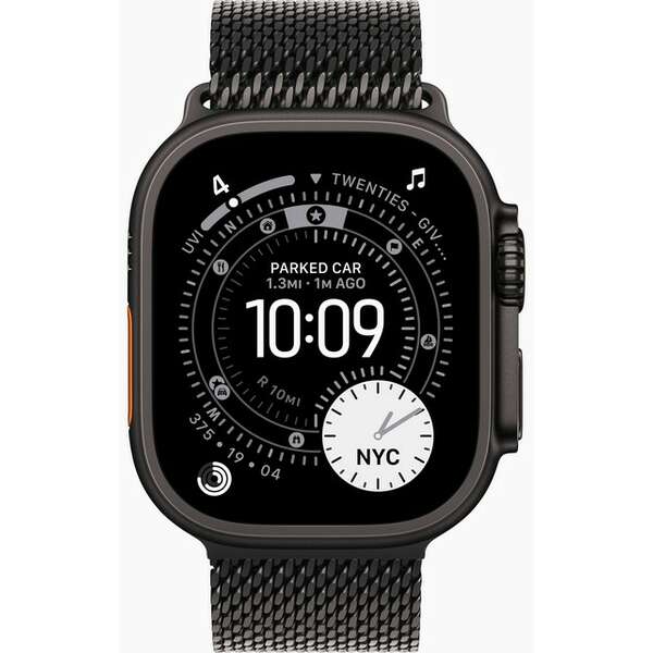 APPLE Watch Ultra 3 Cellular 49mm Black Titanium Case with Black Titanium Milanese Loop - Small mf1n4se/a