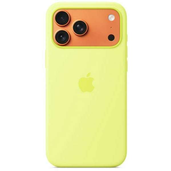 APPLE iPhone 17 Pro Max Silicone Case with MagSafe – Neon Yellow mgfm4zm/a