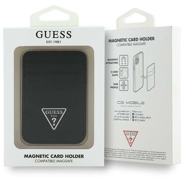 GUESS FineWoven Wallet with MagSafe Black