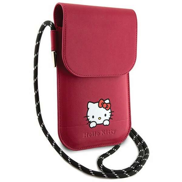 HELLO KITTY Leather Wallet Phone bag Red