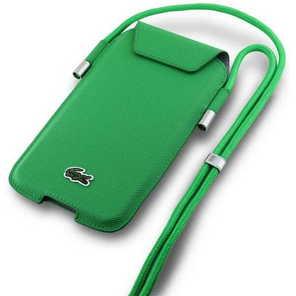 LACOSTE Leather Wallet Phone bag Green