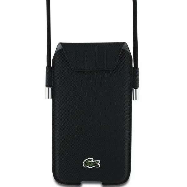LACOSTE Leather Wallet Phone bag Black