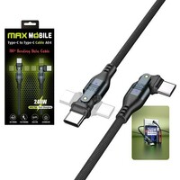 MAX MOBILE DATA KABL TYPE C-TYPE C A04 BLACK 240W, Dual rotate, 1.2m