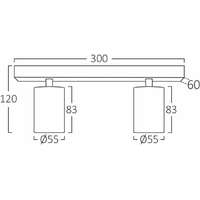 BRAYTRON BRY-BETA-SRQ_2-WHT-GU10-SPOTLIGHT