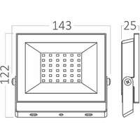 BRAYTRON BRY-FLOOD-CF-30W-BLC-6500K-IP65-LED FLOODLIGHT