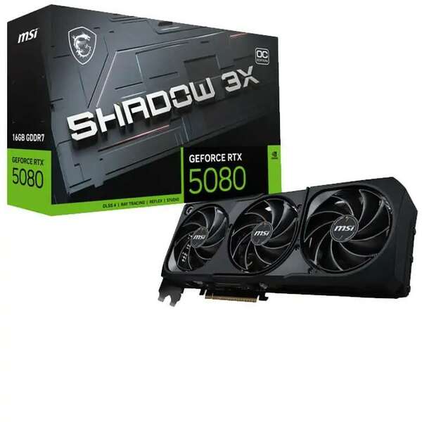 MSI GeForce RTX 5080 16G SHADOW 3X OC MSI GeForce RTX 5080 16G SHADOW 3X OC