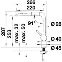 BLANCO LINUS-S ZLATO SATEN 526684