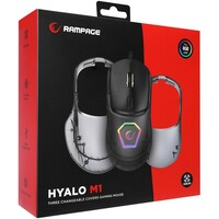 RAMPAGE Hyalo M1 Black, 3 Interchangeable Covers
