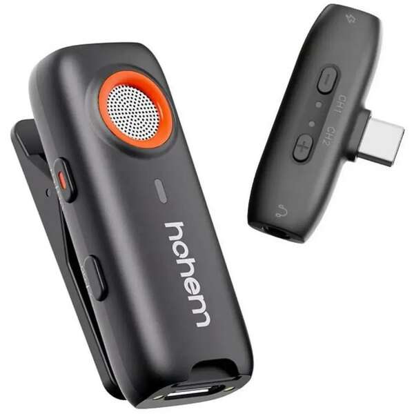 HOHEM Mic-01 (1TX+1RX For Type C) Black HOHEM Mic-01 (1TX+1RX For Type C) Black