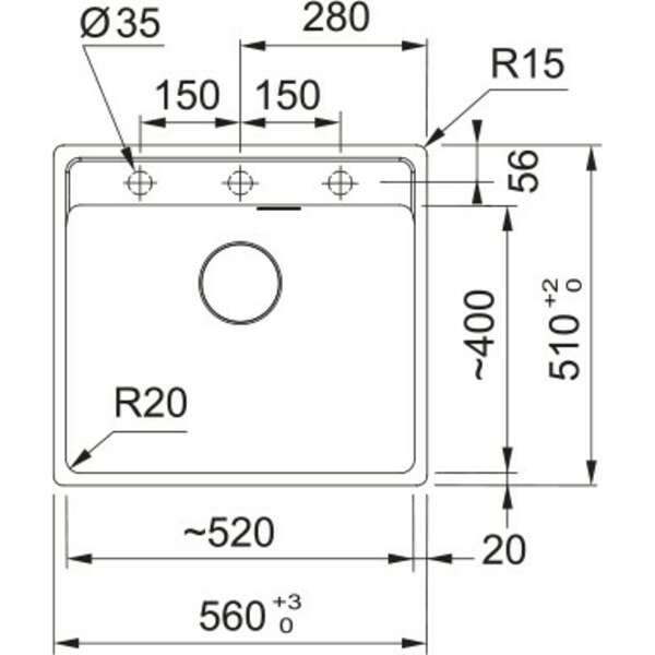 FRANKE-IT MRG 610-52 TL CRNA 114.0661.643 FRANKE-IT MRG 610-52 TL CRNA 114.0661.643