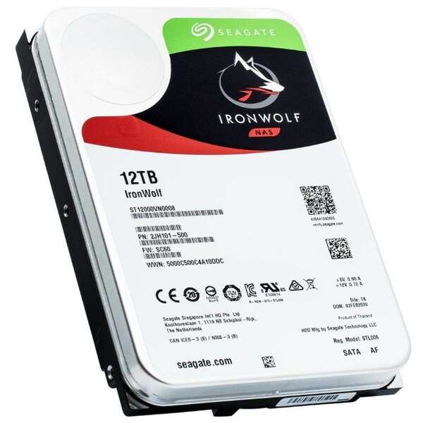 SEAGATE 12TB SATA III 256MB ST12000VN0008 Ironwolf