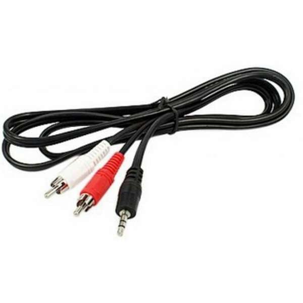 E-GREEN Kabl Audio 3.5mm stereo - 2xRCA M/M 10m crni