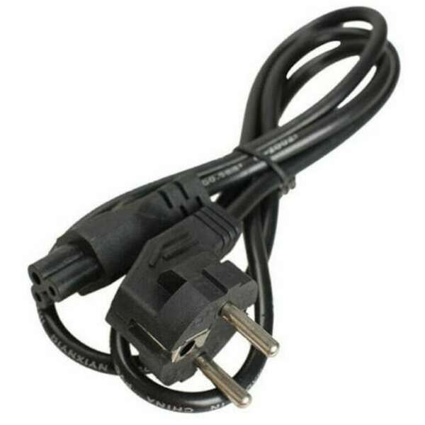 E-GREEN Kabl naponski za LAP TOP - Detelina 1.8m, 3x0.75mm crni