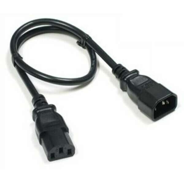 E-GREEN Kabl naponski C13 - C14 (UPS - PC) 1.8m crni, 3x0.75mm