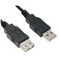 E-GREEN Kabl 2.0 USB A - USB A M / F (nastavak) 1.8m crni