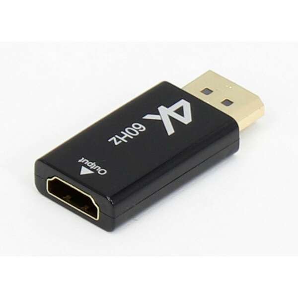 E-GREEN Adapter DisplayPort 1.4 (M) - HDMI 2.0 (F) crni