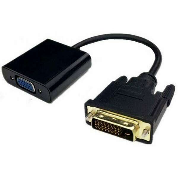 E-GREEN Adapter - Konvertor DVI-D (24+1) Dual Link (M) - VGA (F) crni 