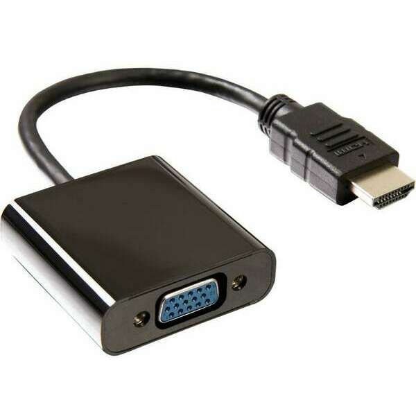 E-GREEN Adapter - Konvertor HDMI (M) - VGA D-sub (F) crni 