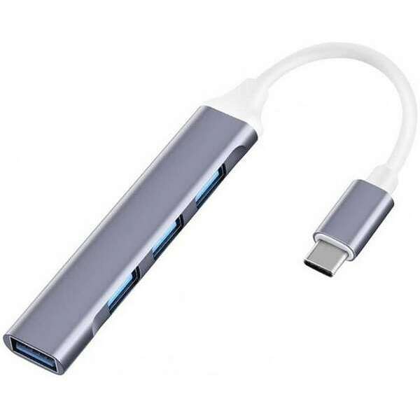 E-GREEN USB 3.1 tip C - HUB 4port USB 3.0 crni