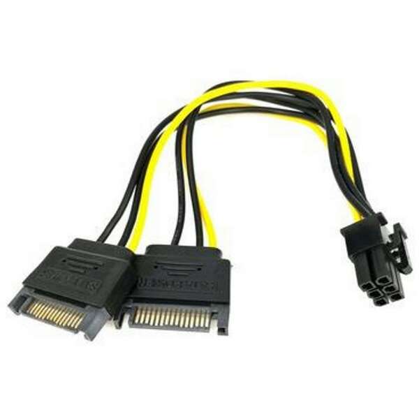 E-GREEN Adapter naponski za PCI Expess VGA (6-pin) - 2x Sata
