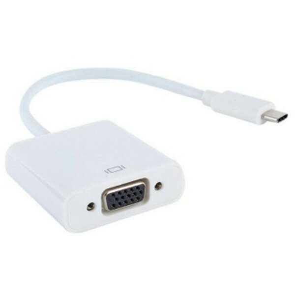 E-GREEN Adapter USB 3.1 tip C (M) - VGA (F) beli