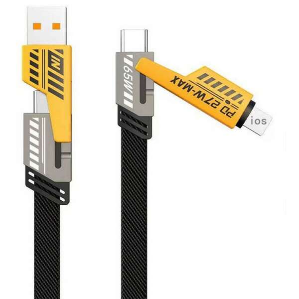 XWAVE Univerzalni Kabl 65W 1m USB - A/C/Lightning